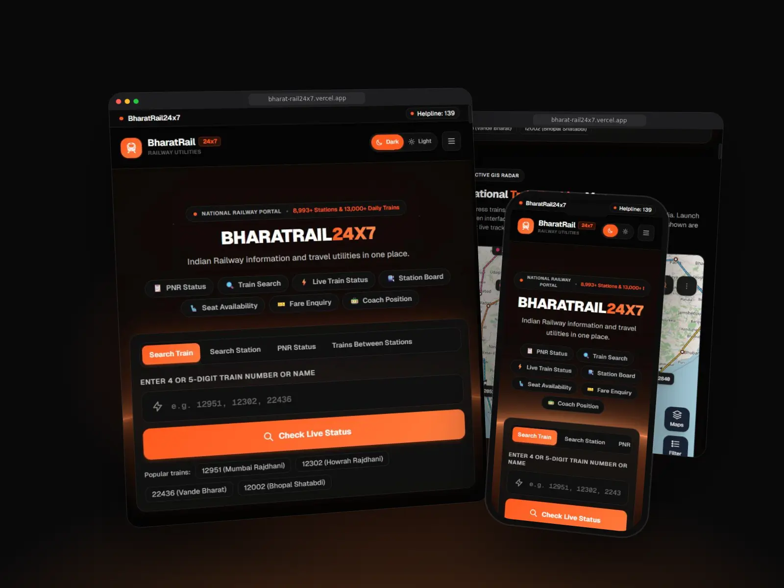 BharatRail24x7 case study — BHARATRAIL24X7 · WEB PLATFORM